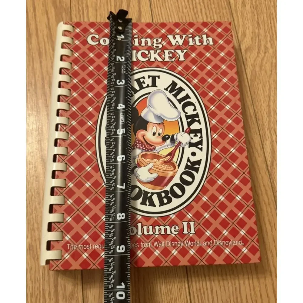 Vintage DISNEY Cooking with Mickey Mouse Gourmet COOKBOOK Vol II Park Recipes